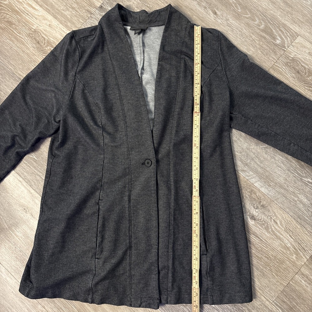 J.Jill Wearever Collection Rayon Single Buttoned Blazer Jacket Gray Size Small - Picture 9 of 16